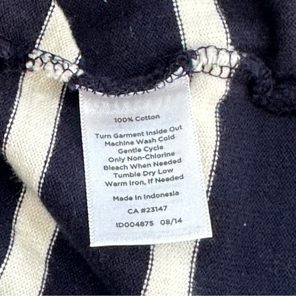 Talbots Nautical Navy and White Stripe Zipper Jersey Sweater, S - Picture 10 of 10
